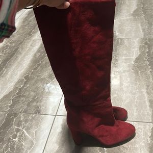 Red Suede Vince Camuto BOOTS.